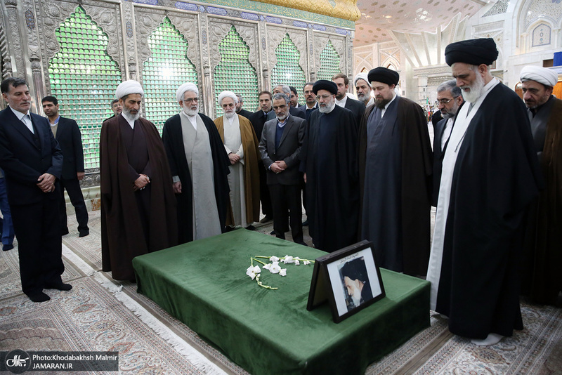 تجدید میثاق رئیس قوه قضائیه و مسئولان عالی قضایی با آرمان‌های امام خمینی(س)