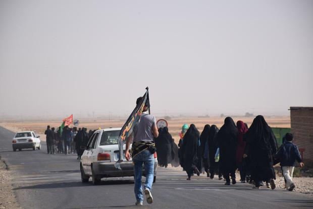 افزایش 15 درصدی زائران پیاده حرم رضوی در شیروان