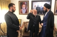 دیدار سیدعلی خمینی، با خانواده شهید سید حسن نصرالله