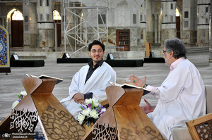 پشت صحنه ضبط برنامه«ترتیل خوانی قرآن کریم» در حرم مطهر امام خمینی(س) 