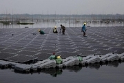 راه اندازی نخستین نیروگاه خورشیدی شناور کشور در مهاباد