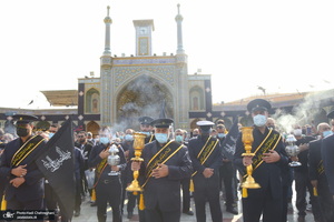 عزاداری خادمین حرم کریمه اهل بیت در روز شهادت امام رضا(ع)