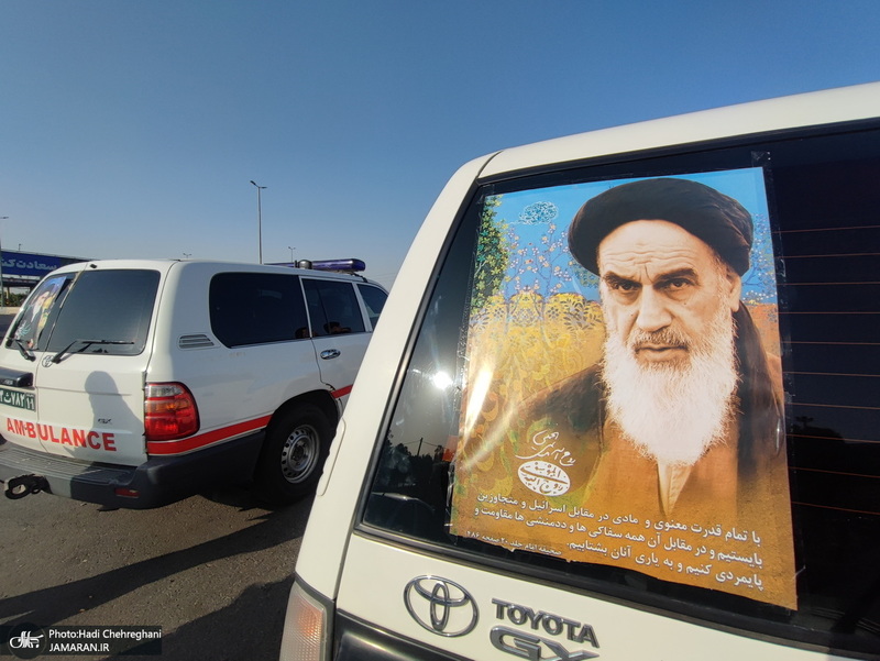 بدرقه کاروان های زائران اعزامی قم به مرقد امام خمینی