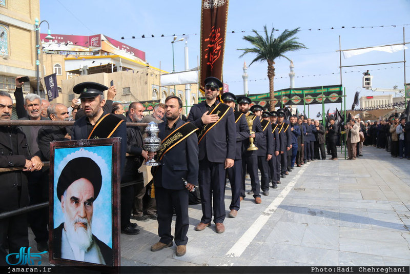 دسته عزاداری خادمان حرم حضرت معصومه ( س) در روز شهادت امام رضا (ع)