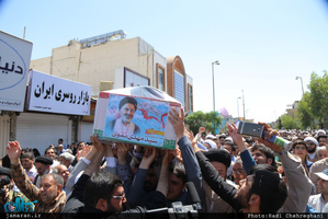 مراسم تشییع پیکر مطهر شهید حمله تروریستی اخیر حجت الاسلام تقوی در قم