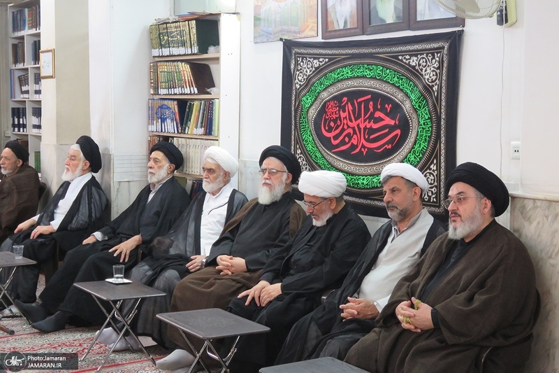 عزاداری اربعین حسینی در دفتر آیت الله العظمی صانعی (ره)