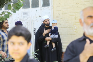 دسته عزاداری شهادت امام عسکری (ع) با حضور آیت‌الله العظمی وحید خراسانی