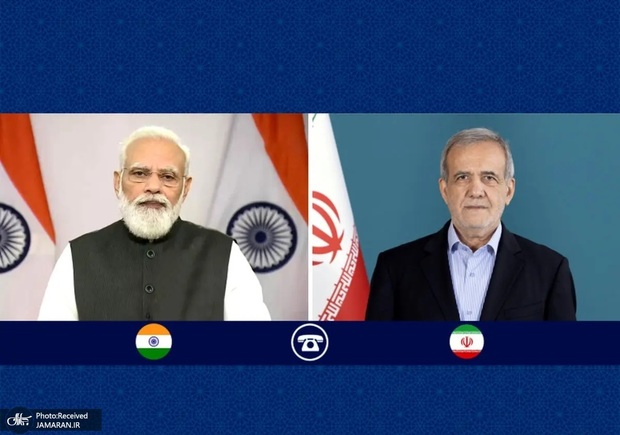 گفتگوی تلفنی سران ایران و هند/ پزشکیان: اشتراک دیدگاه‌های تهران و دهلی‌نو می‌تواند زمینه‌ساز گسترش روابط دو کشور باشد/ مودی مراتب تسلیت و همدردی دولت و ملت هند را در پی شهادت رهبری و جمعی از مسئولان و شهروندان ایرانی در جنگ اخیر ابراز کرد