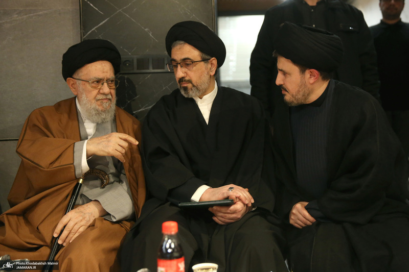 حضور سید حسن خمینی در منزل آیت الله امام جمارانی