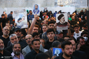 مراسم خاکسپاری شهید حسین امیرعبداللهیان در حرم حضرت عبدالعظیم حسنی (ع)