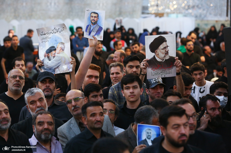 مراسم خاکسپاری شهید حسین امیرعبداللهیان در حرم حضرت عبدالعظیم حسنی (ع)