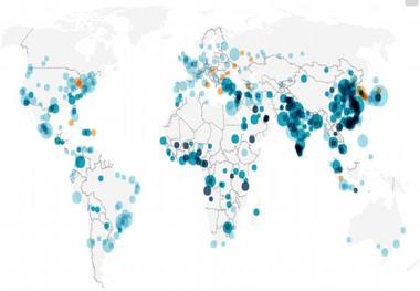 نقشه‌برداری از سریع‌ترین شهرهای در حال رشد جهان