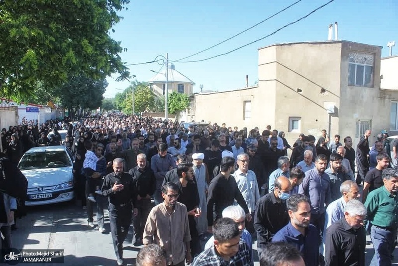 تشییع پیکر مطهر هشت شهید جنایات رژیم صهیونیستی در خمین