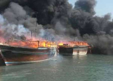 سه شناور در کنگان دچار آتش سوزی شدند