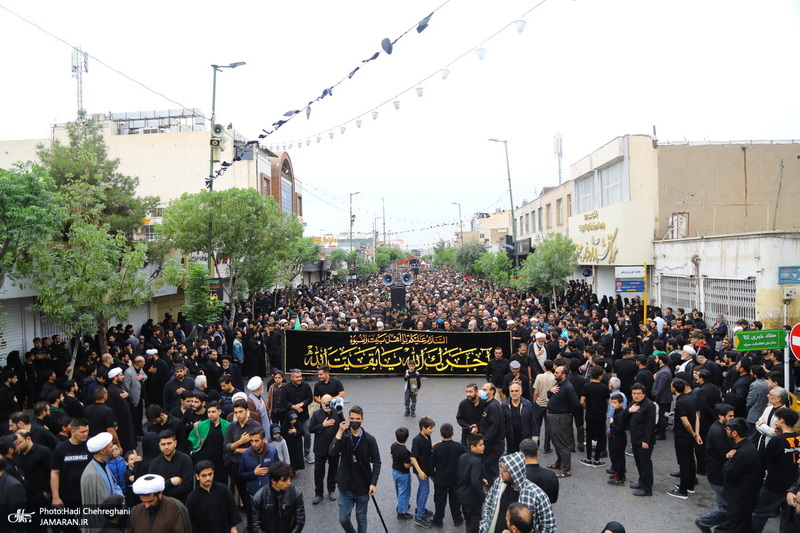 دسته عزاداری شهادت حضرت علی (ع) با حضور آیت‌الله العظمی وحید خراسانی