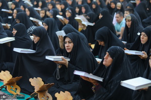 مراسم تعویض پرچم حرم حضرت معصومه (س) در شب اول ماه محرم‎‎