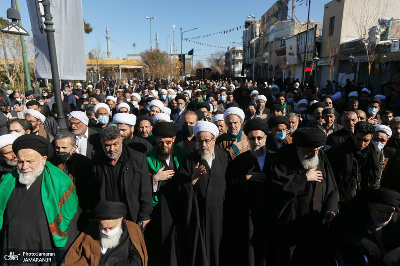 دسته عزاداران فاطمی به دعوت آیت الله العظمی صافی گلپایگانی