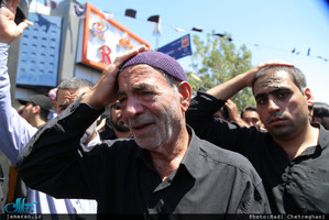 دسته عزاداری امام جعفرصادق(ع) با حضور حضرت آیت الله وحید خراسانی