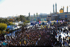 مراسم تشییع پیکر پنج شهید مدافع حرم حضرت زینب (س) در قم