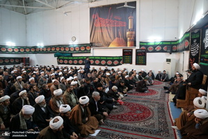 عزاداری در بیوت مراجع عظام تقلید و علما در سالروز شهادت حضرت فاطمه(س)