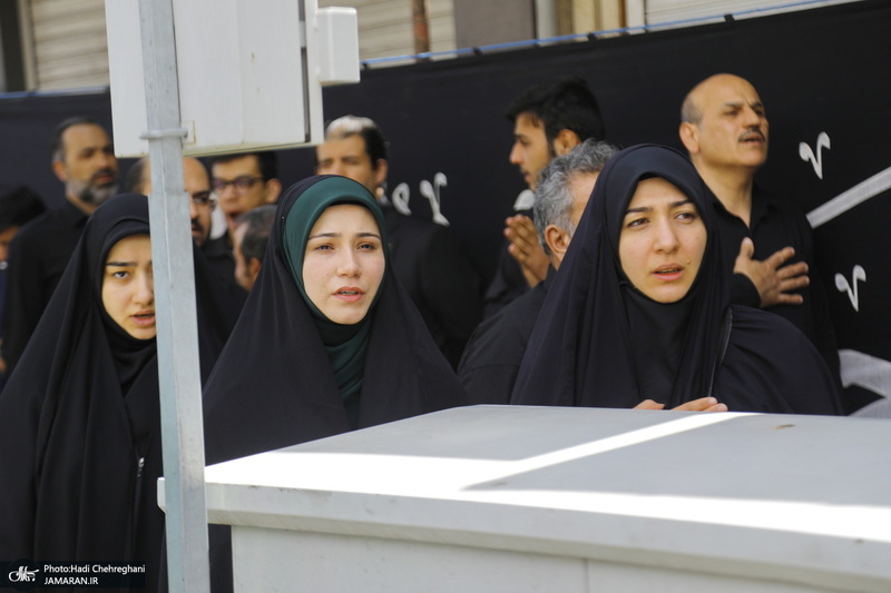 دسته عزاداری روز شهادت امام جعفر صادق (ع) با حضور آیت الله العظمی وحید خراسانی