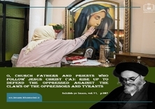  Quotes in photo descriptions:  Imam Khomeini's recommendations to the Jesus Christ nation