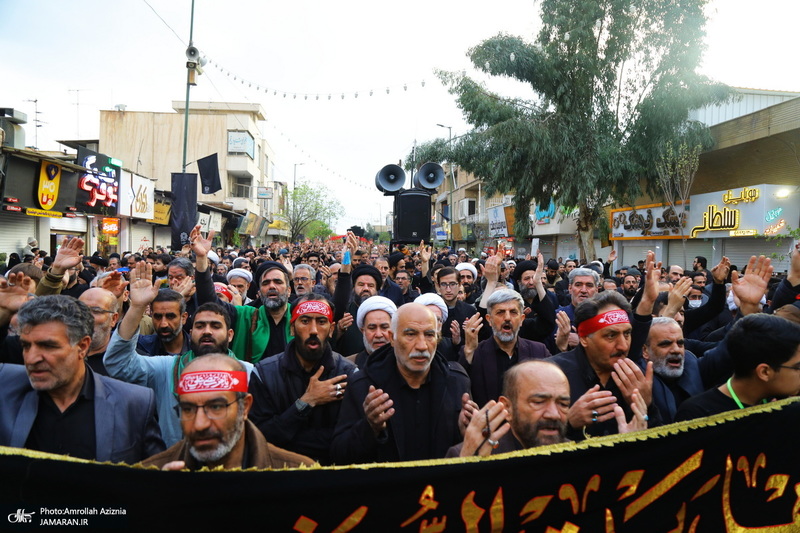 دسته عزاداری شهادت حضرت علی (ع) با حضور آیت‌الله العظمی وحید خراسانی