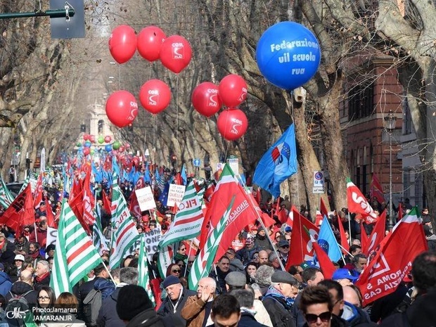 عکس/بزرگترین اعتراضات علیه دولت پوپولیست در رُم