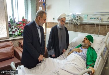 حسن روحانی به عیادت سید محمود علوی رفت + عکس