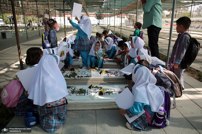 گرامیداشت روز جهانی کودک در قطعه شهدای جنگ ۱۲ روزه