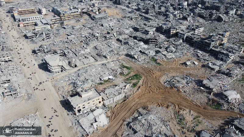 تصاویر هوایی از  ویرانی‌ها و خسارت‌ها در غزه پس از آتش‌بس