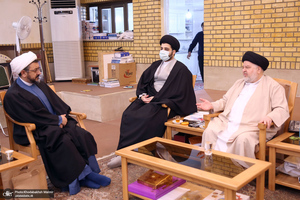 دیدار سرپرست موسسه تنظیم و نشر آثار امام خمینی(ره) با نماینده آیت الله العظمی سیستانی در قم / شهرستانی