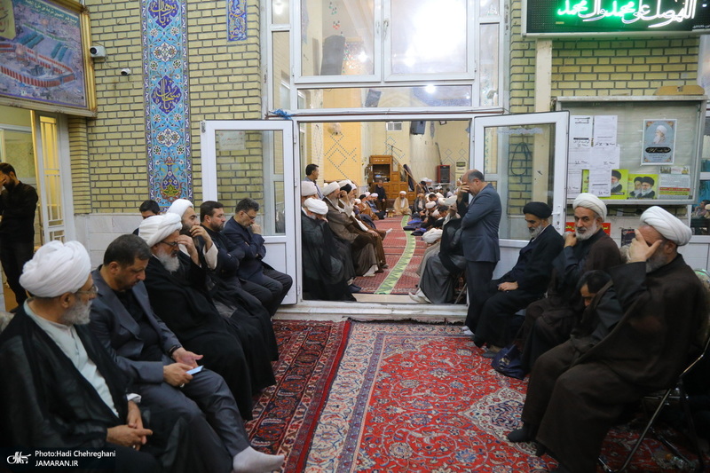 مراسم ترحیم آیت الله العظمی محفوظی (ره) در مسجد رفعت قم