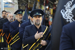 مراسم عزاداری خادمان حرم حضرت معصومه (س) در روز شهادت امام موسی کاظم (ع)‎