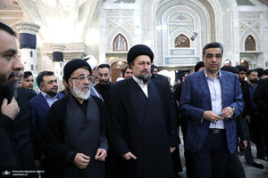 مراسم تشییع و تدفین همسر آیت الله موسوی بجنوردی (ره) در حرم امام خمینی (س)-2