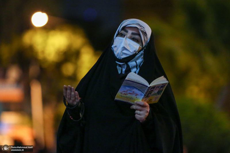 مراسم احیای شب بیست و یکم ماه رمضان در میدان فلسطین