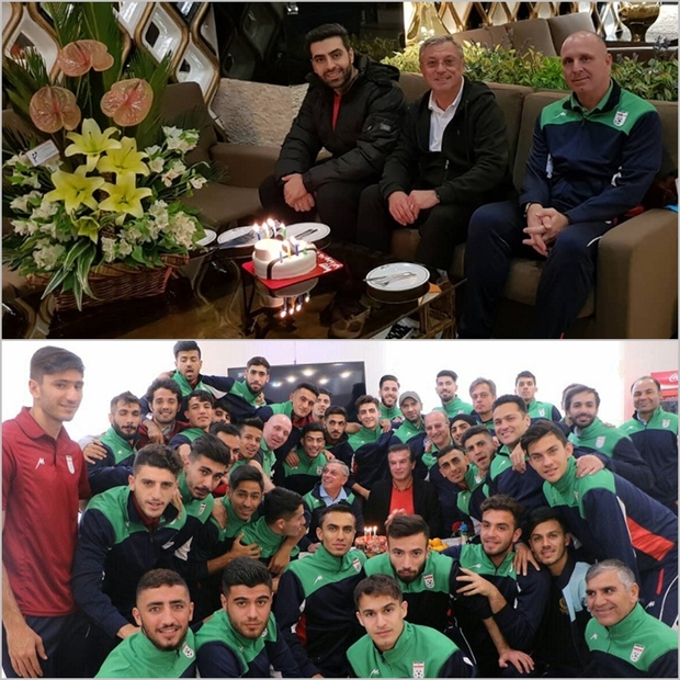 جشن تولد کرانچار در اردوی تیم امید +عکـس
