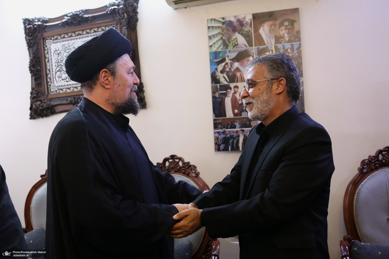 حضور آیت الله سید حسن خمینی در منزل شهید سرلشگر سید عبدالرحیم موسوی
