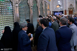 تجدید میثاق رئیس و مدیران ارشد بنیاد شهید و امور ایثارگران با آرمان‌های امام خمینی (س)