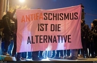 درگیری پلیس و مخالفان ضد راست افراطی در آلمان
