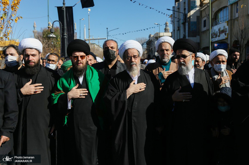 دسته عزاداران فاطمی به دعوت آیت الله العظمی صافی گلپایگانی