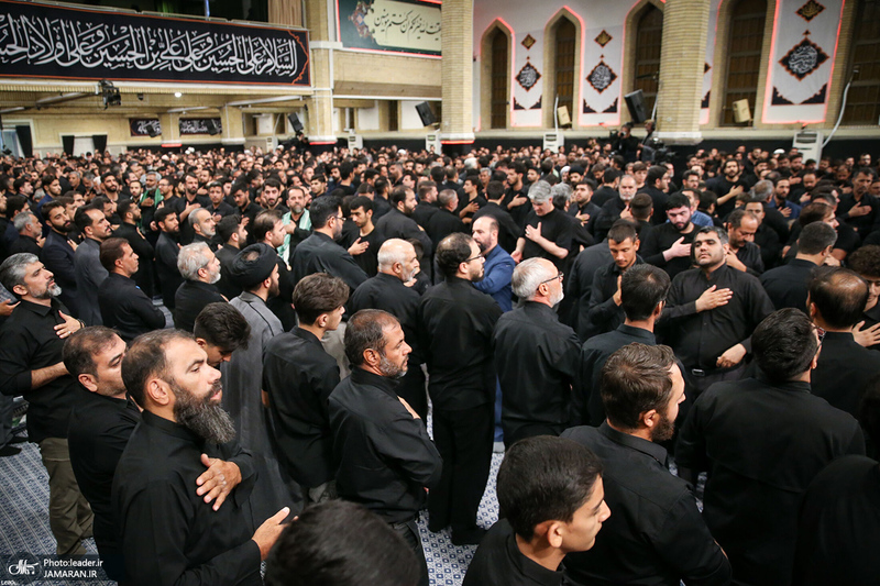 مراسم عزاداری شب تاسوعای حسینی در حسینیه امام خمینی
