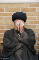 حضور آیت الله سید حسن خمینی در مراسم وداع با آیت الله العظمی شبری زنجانی (ره)