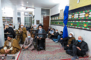 مراسم عزاداری و سوگواری ایام فاطمیه در دفتر آیت الله العظمی صانعی (ره)