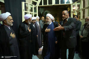 مراسم چهلمین روز مرحوم آیت الله صانعی در حسینیه جماران