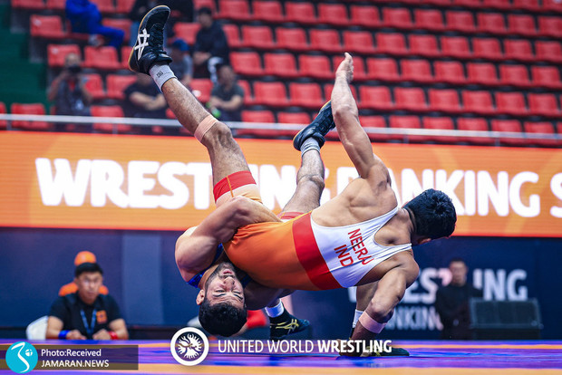 ویدیو| شاهکار پیام احمدی با برد 25 ثانیه ای در کشتی قهرمانی جهان