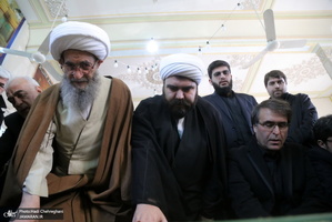 مراسم تشییع و خاکسپاری همشیره مرحوم آیت الله شهاب الدین اشراقی