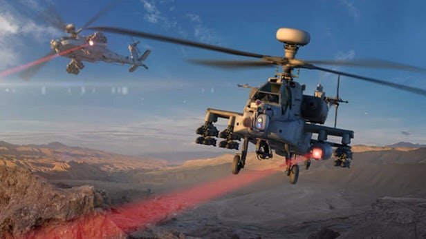 اولین لیزر قوی روی بالگرد آپاچی نصب شد