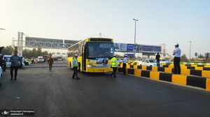 بدرقه کاروان های زائران اعزامی قم به مرقد امام خمینی