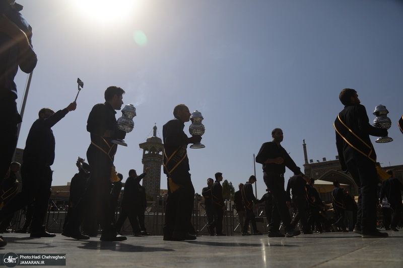 دسته عزاداری خادمین حرم حضرت معصومه (س) در روز شهادت امام رضا (ع)